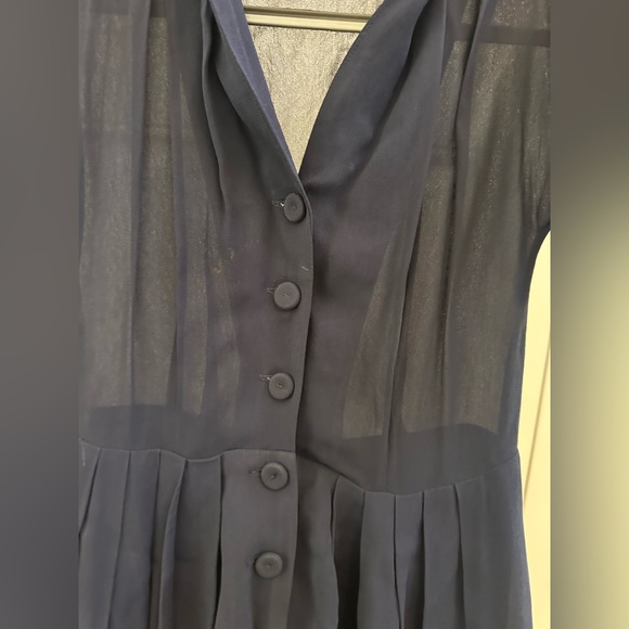 Reformation navy mini dress with built-in shorts size XS - Picture 3 of 6